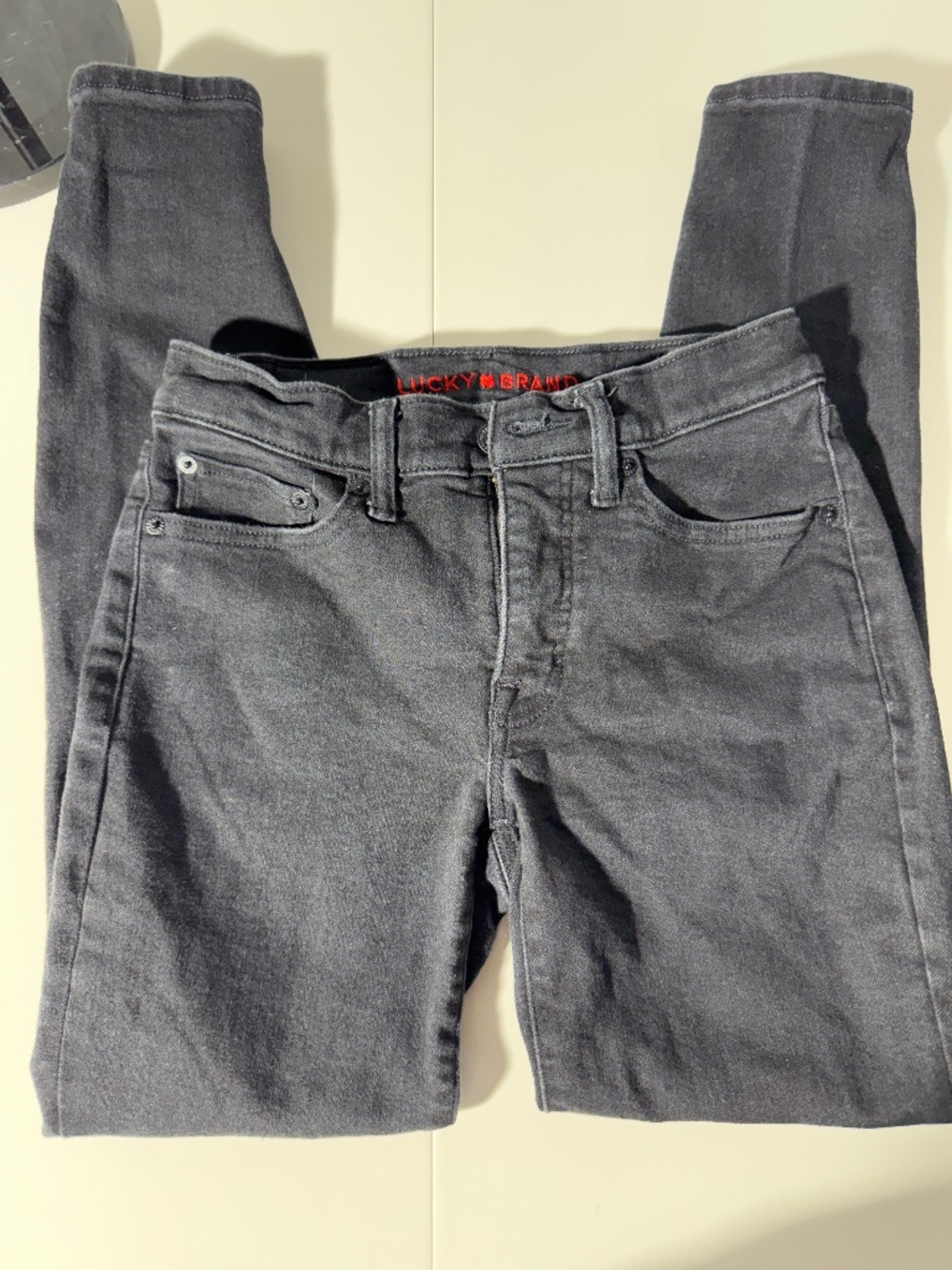 Lucky Brand Ava Mid Rise Skinny Black Stretch Jeans Women’s 4/27R
